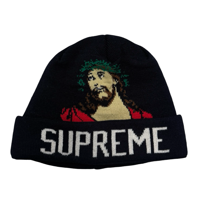 Supreme Jesus Beanie Navy (USED)