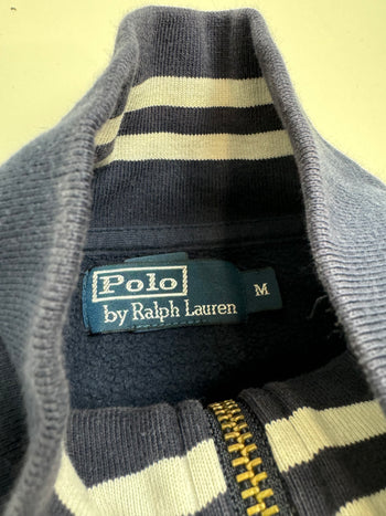 (M) Vintage Polo Ralph Lauren Full-Zip Sweatshirt Navy