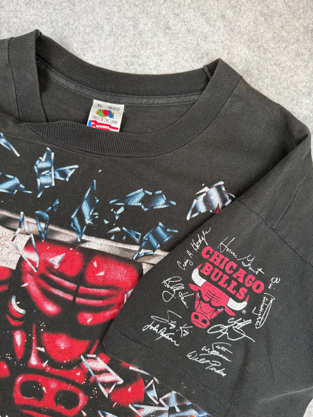 Vintage Chicago Bulls Shattered Backboard Tee Black