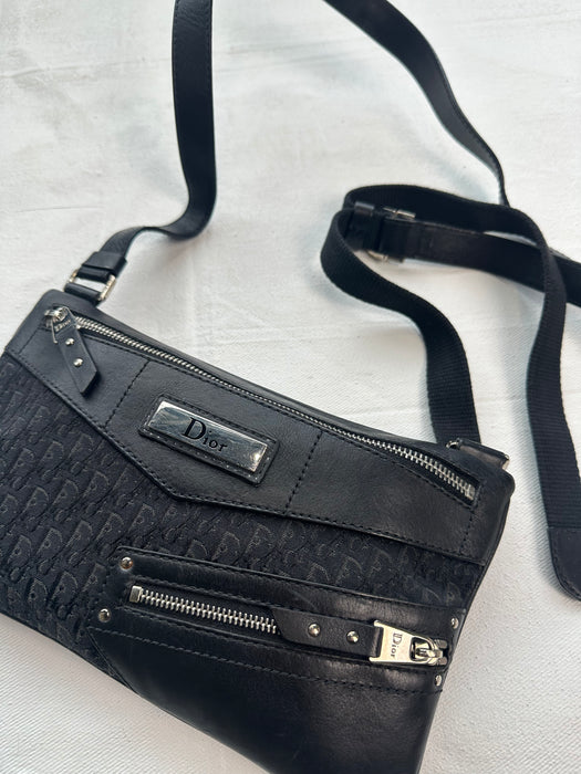 Dior Street Chic Jacquard Leather Shoulder Bag Black | Vitnage Clothing Store Canada