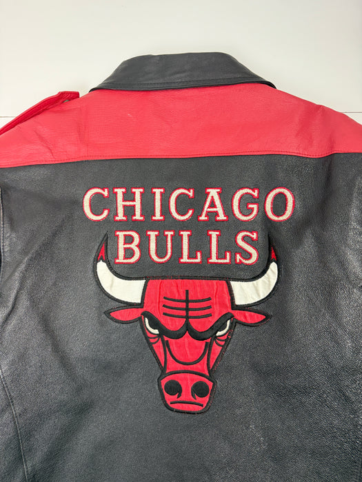 Vintage 90s Chicago Bulls Pro Player Leather Jacket | Vitnage Clothing Store Canada