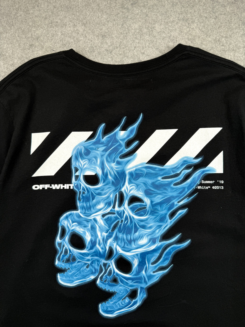 Off-White Diagonal Skulls Oversized Tee Black (USED)