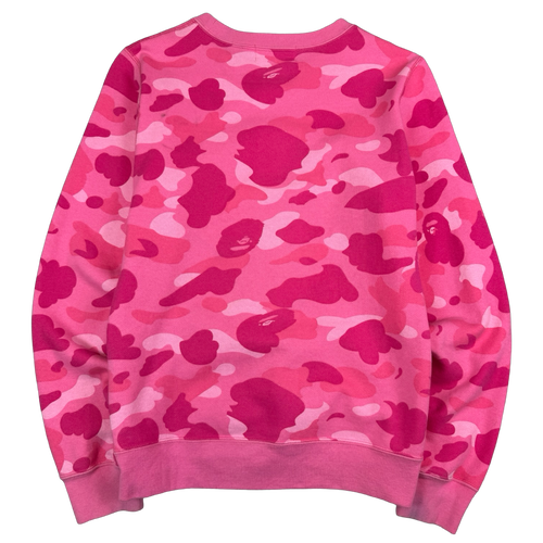 BAPE College Camo Sweatshirt Pink (USED) | Vintage Clothing Store Canada