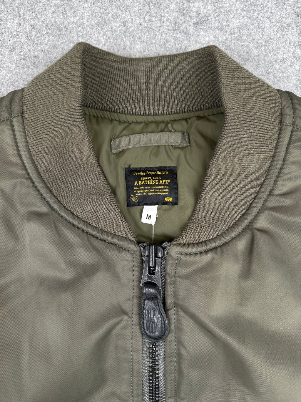 BAPE Bapesta Bomber Jacket Green SS19 (USED)