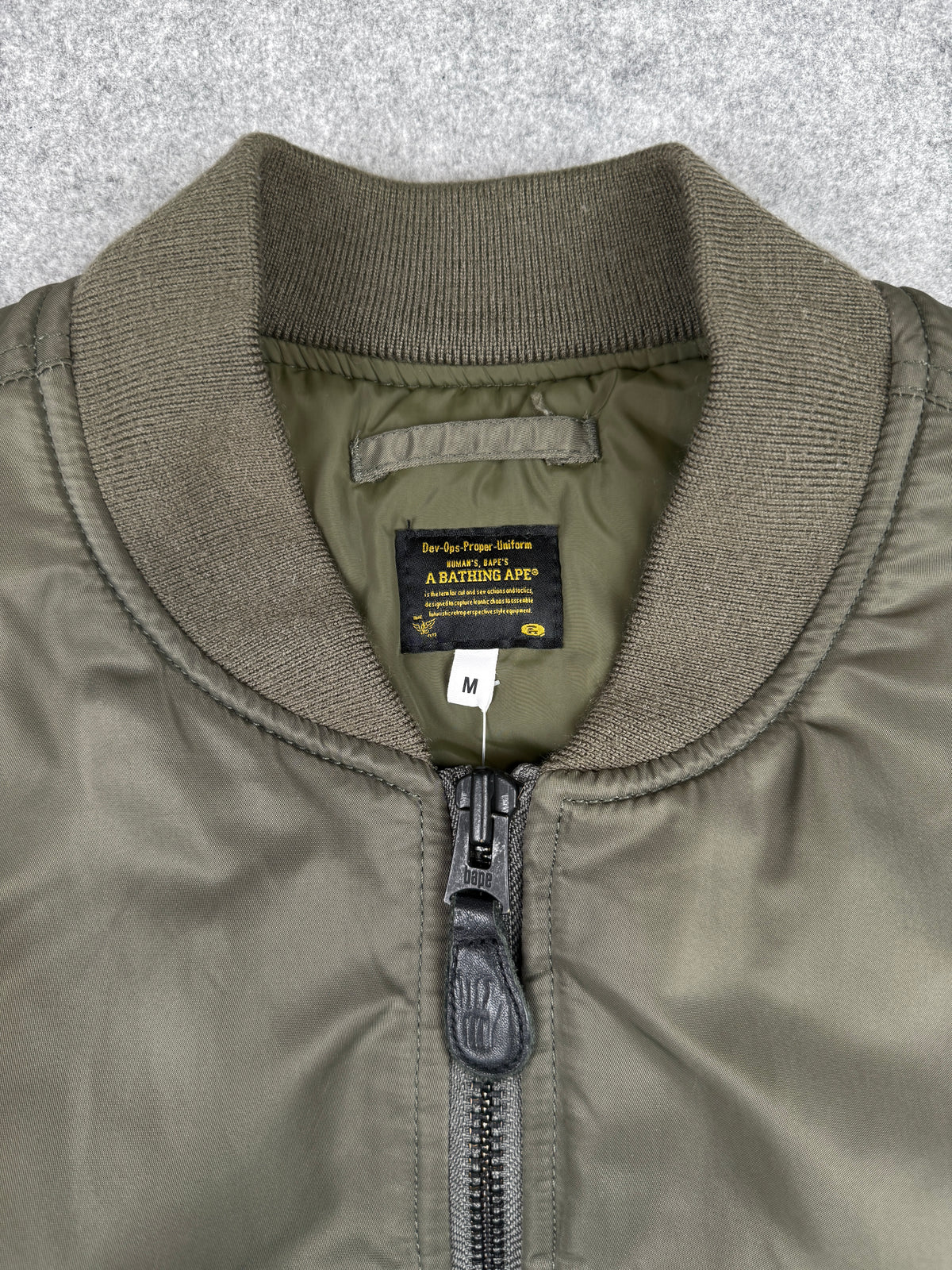 BAPE Bapesta Bomber Jacket Green SS19 (USED)