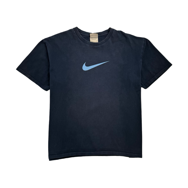 Vintage 2000s Nike Mid Swoosh Tee Navy