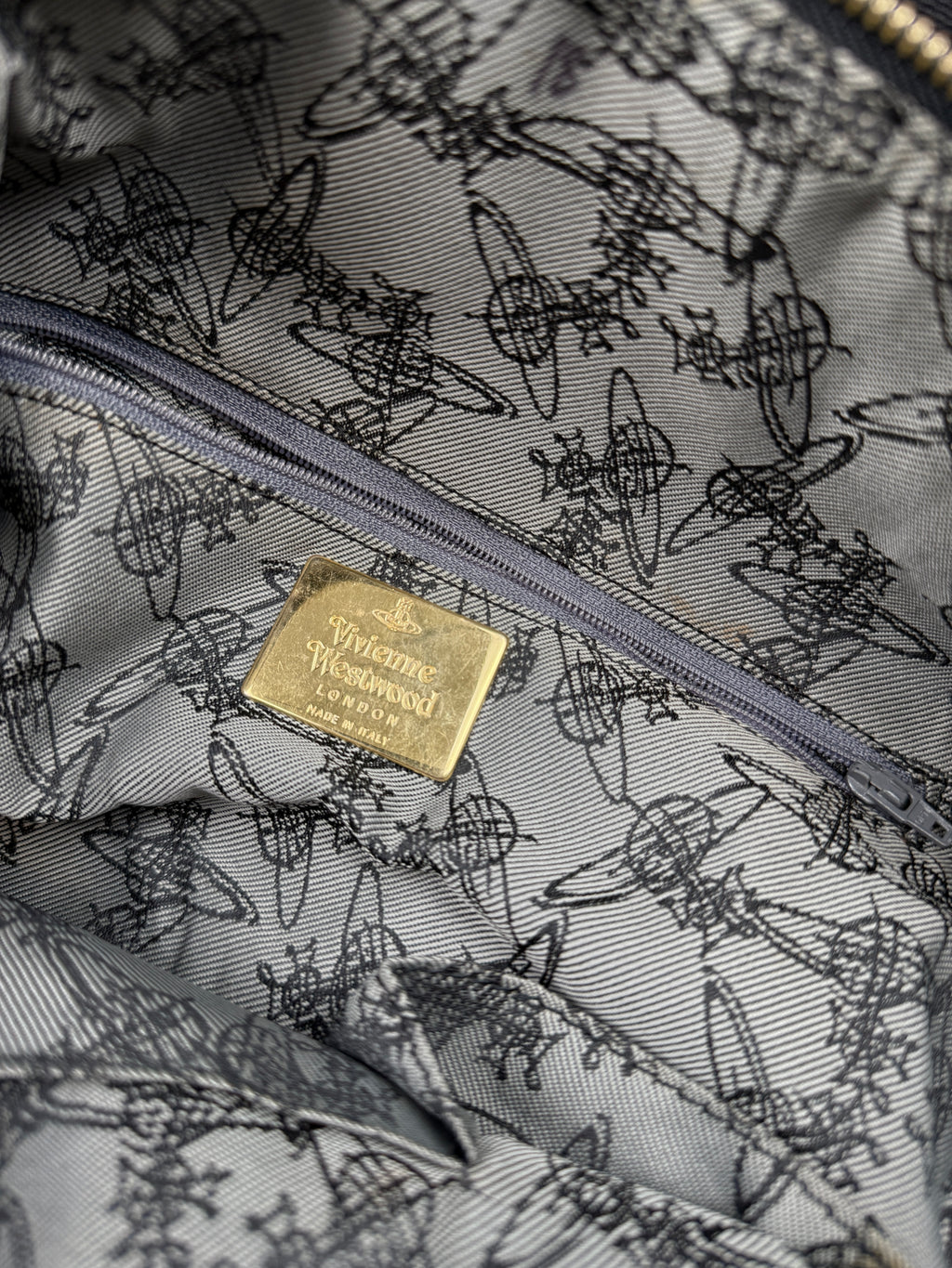 Vivienne Westwood Jacquard Multi Star Orb Large Handbag Purple/Black