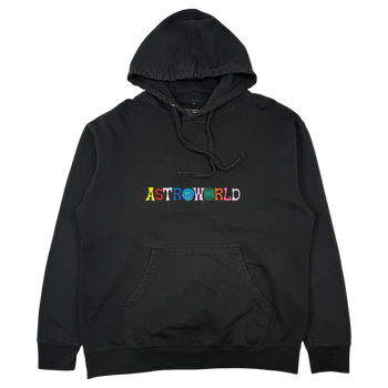 Travis Scott Astroworld Logo Hoodie Black (USED)