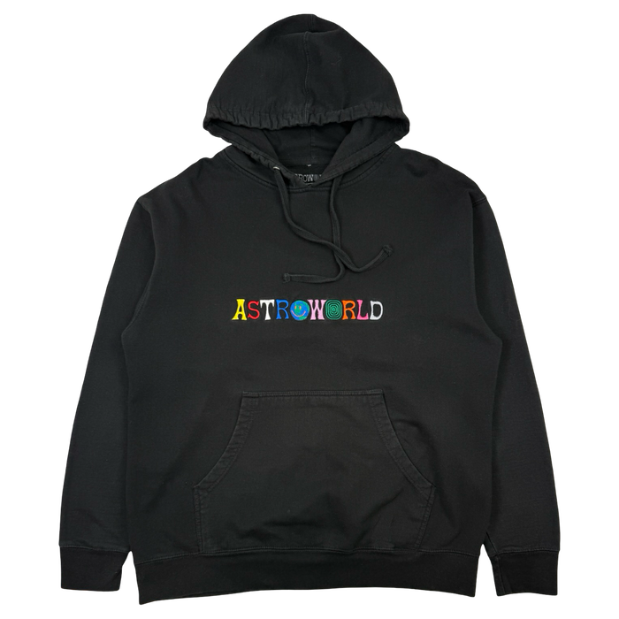 Travis Scott Astroworld Logo Hoodie Black (USED) | Vitnage Clothing Store Canada