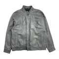 Vintage Men's Yves Saint Laurent Leather Coat Grey