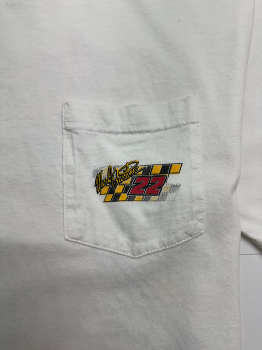 (S) Vintage '01 Ward Burton Nascar Tee White | Vitnage Clothing Store Canada