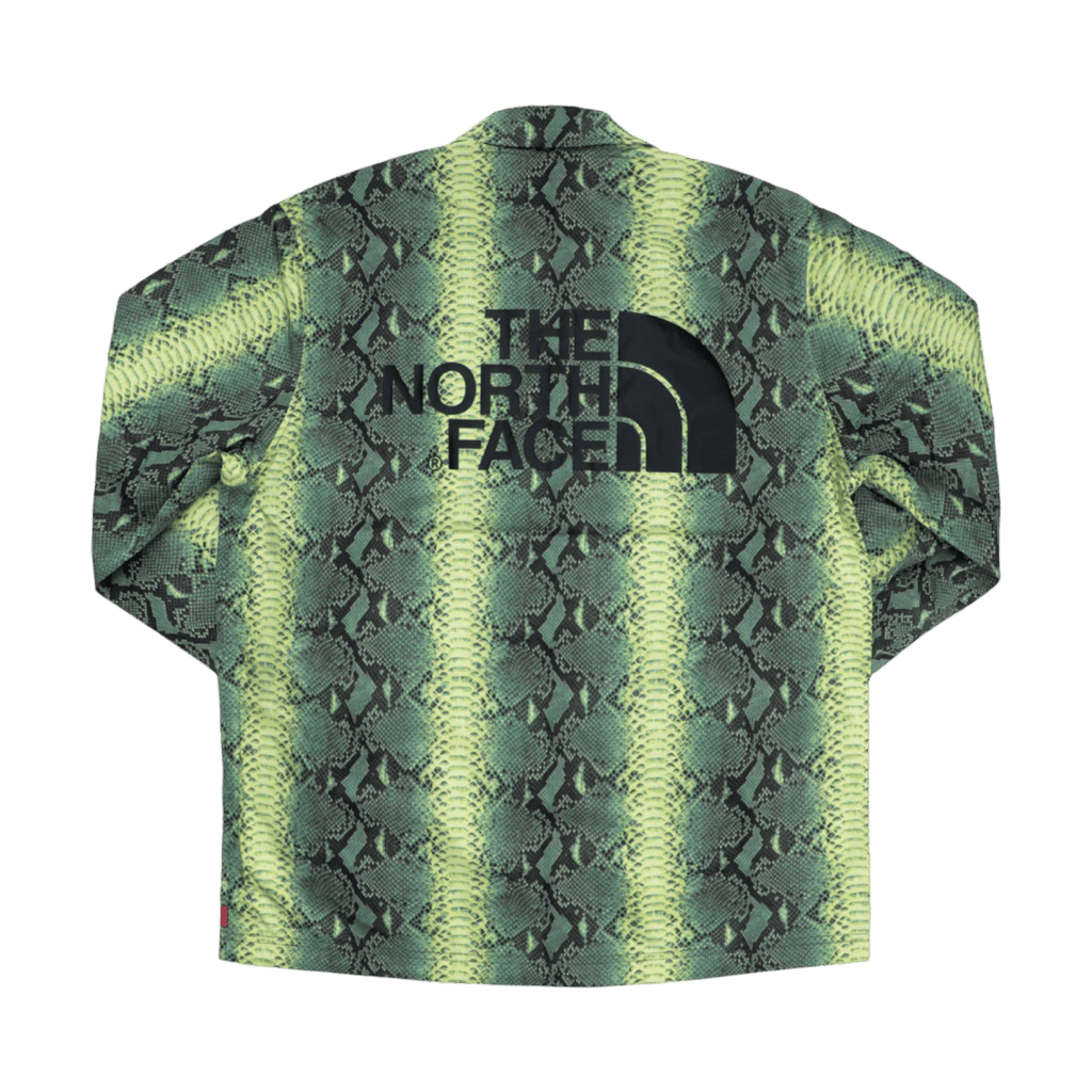 Supreme The North Face Snakeskin Taped Seam Coaches Jacket Green