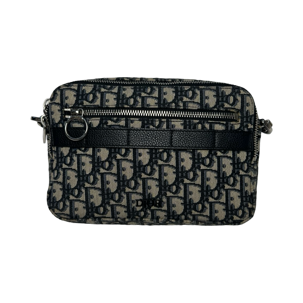 Dior Safari Oblique Messenger Bag Navy/Black/Beige