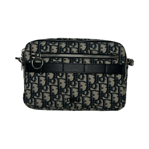 Dior Safari Oblique Messenger Bag Navy/Black/Beige | Vintage Clothing Store Canada