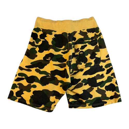 BAPE 1st Camo Sweatshorts Yellow (USED) | Vintage Clothing Store Canada