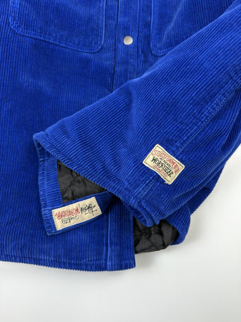 Stussy Cord Quilted Overshirt Blue (USED)