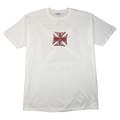 Vintage West Coast Choppers Pinstripe Cross Logo Tee White/Red