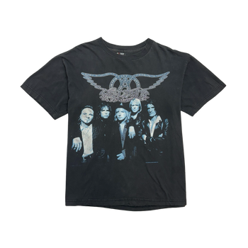 (L) Vintage '97 Aerosmith Nine Lives World Tour Tee Black