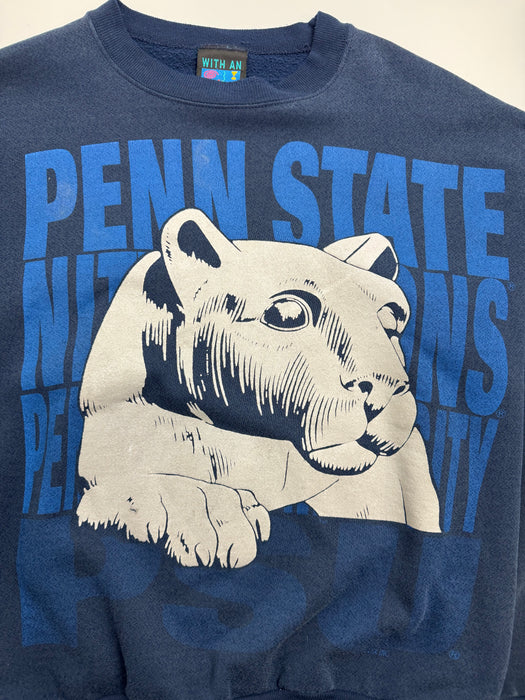 Vintage 90s Pennsylvania State University Sweatshirt Navy | Vitnage Clothing Store Canada