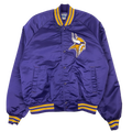 Vintage Minnesota Vikings Satin Bomber Jacket Purple