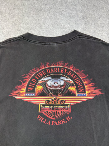 Vintage Harley Davidson USA Pirate Skull Tee Black