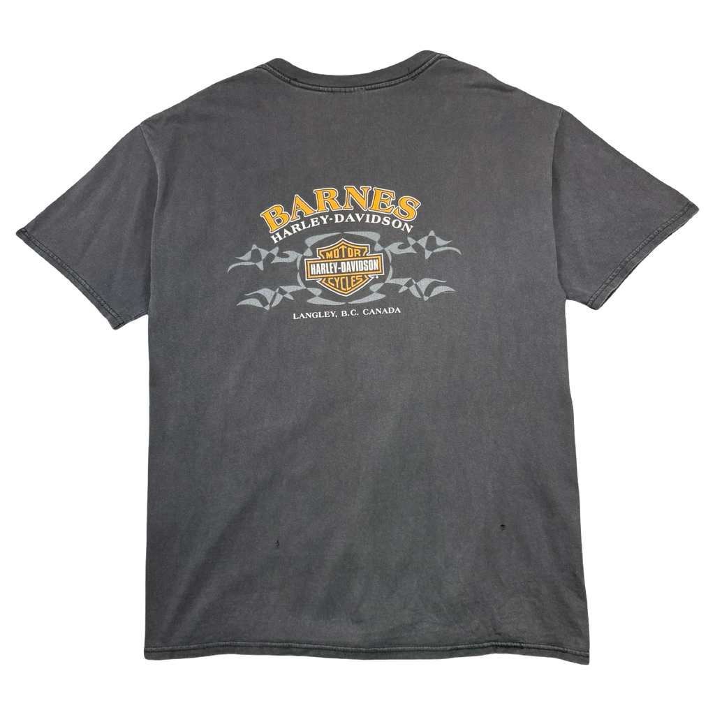 Vintage Harley Davidson Glossy Emblem Tee Black