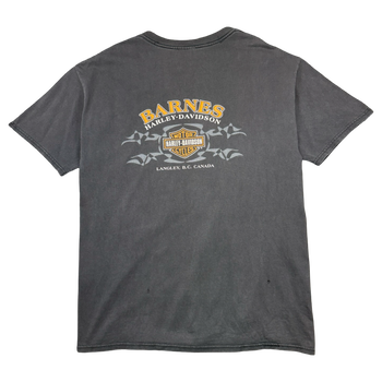 Vintage Harley Davidson Glossy Emblem Tee Black