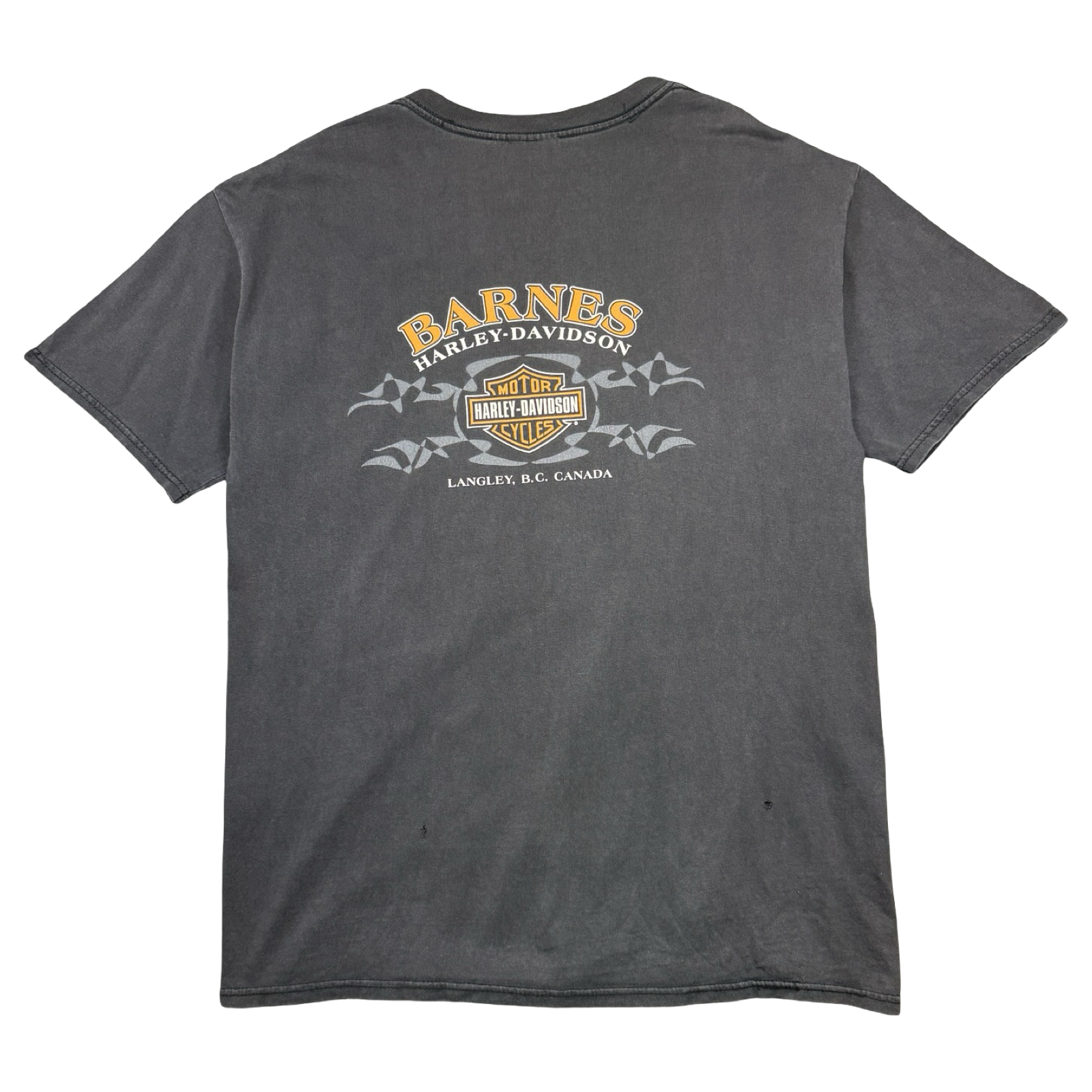 Vintage Harley Davidson Glossy Emblem Tee Black
