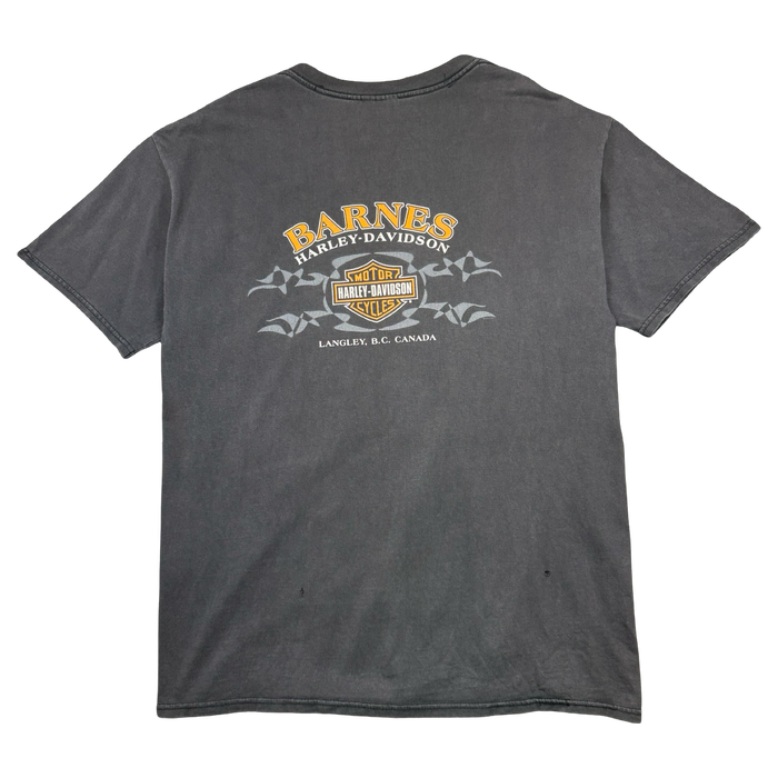 Vintage Harley Davidson Glossy Emblem Tee Black | Vitnage Clothing Store Canada