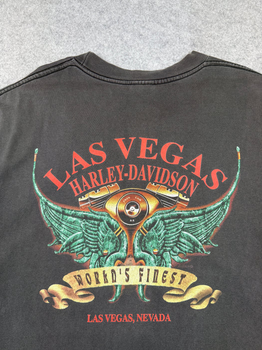 Vintage Harley Davidson Chrome Engine Tee Black | Vitnage Clothing Store Canada
