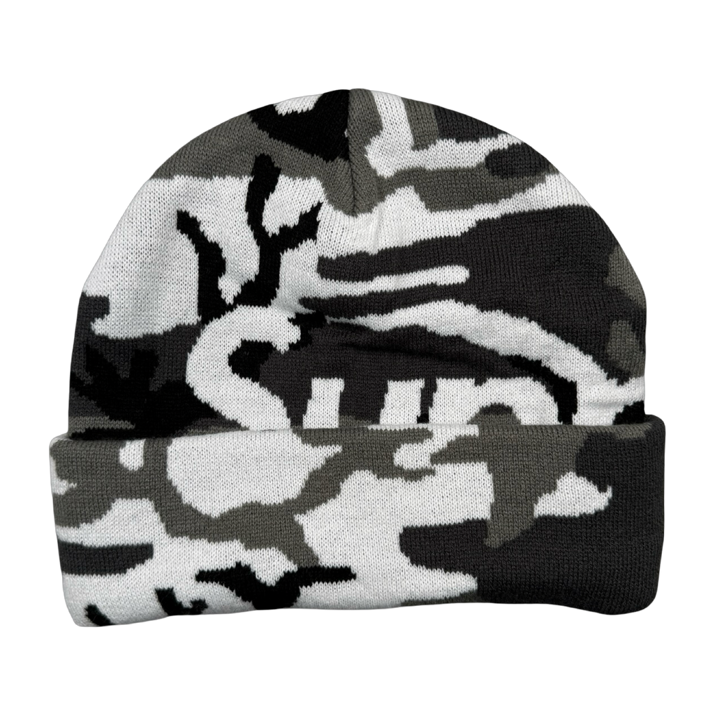 Supreme Camo Big Logo Beanie Snow Camo (USED)