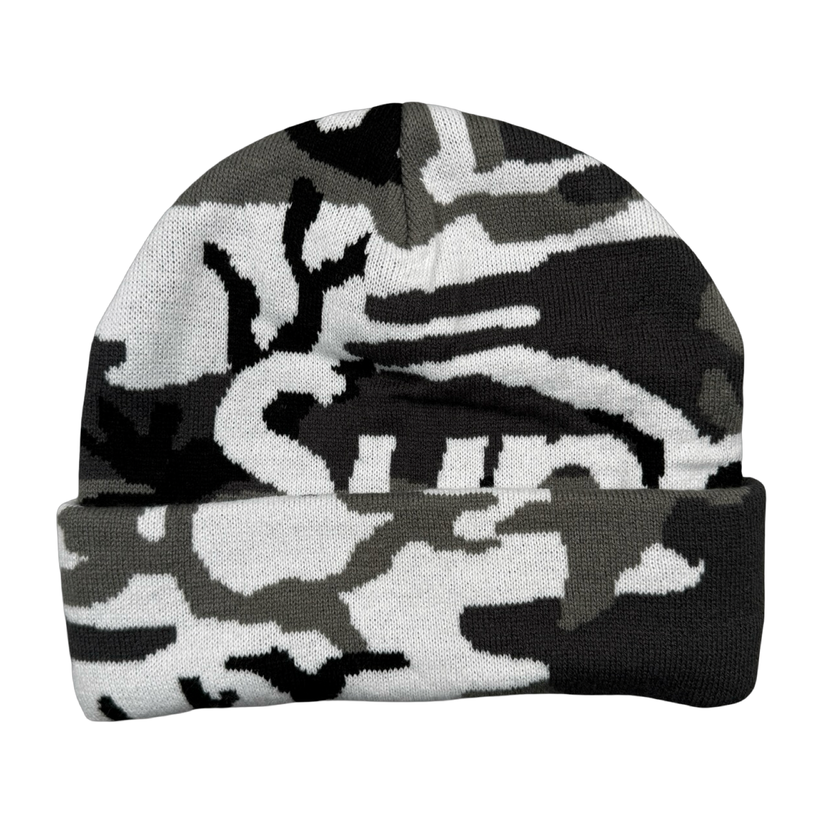 Supreme Camo Big Logo Beanie Snow Camo (USED)