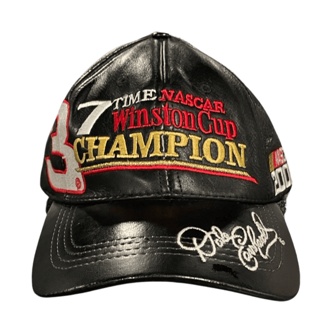 Vintage Leather Dale Earnhardt Championship Hat