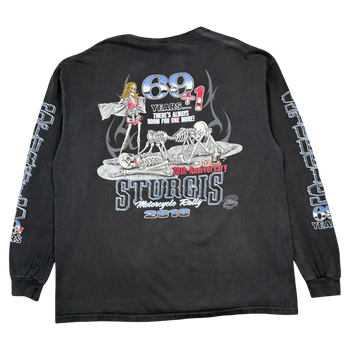 Vintage Harley Davidson Sturgis 70th Anniversary L/S Tee Black