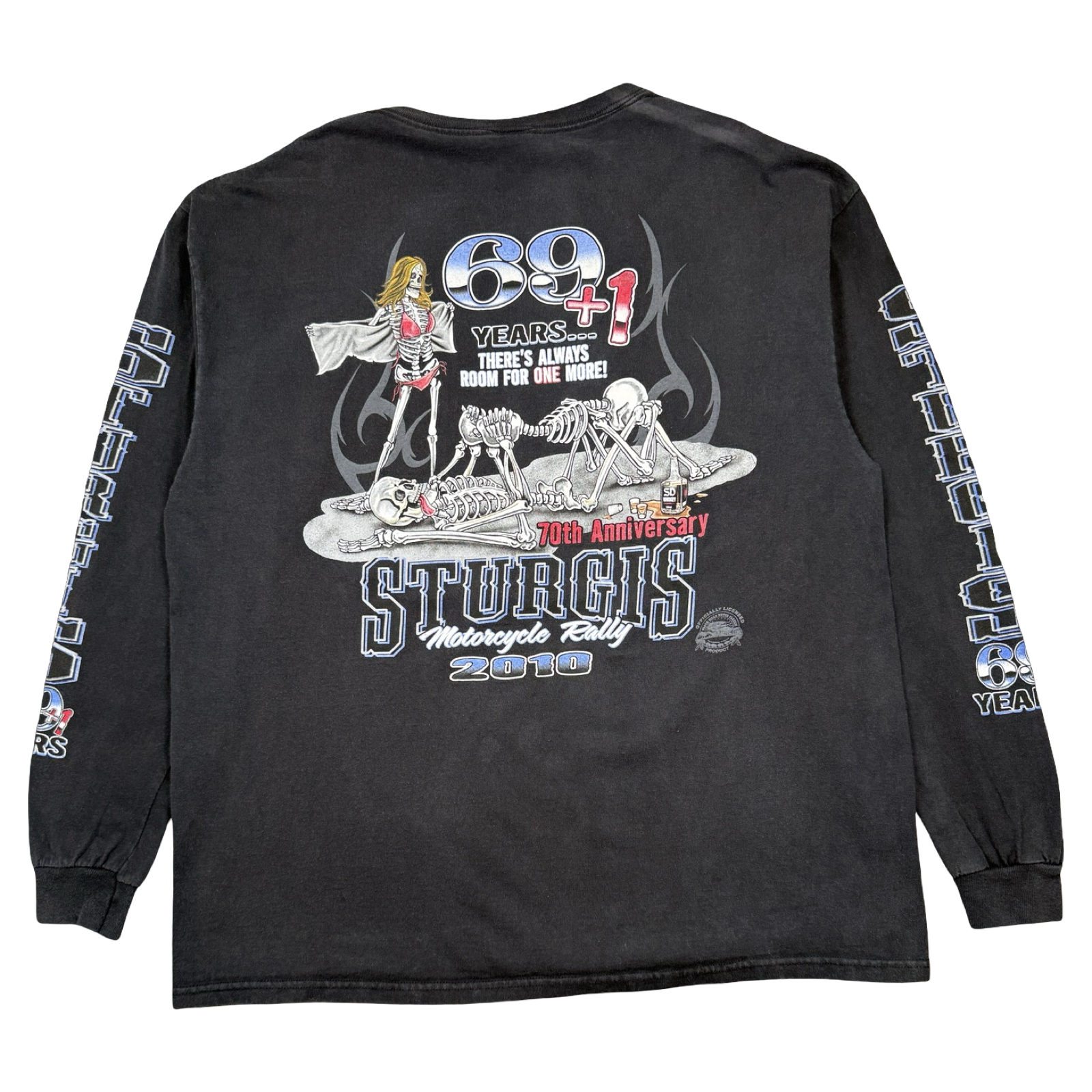 Vintage Harley Davidson Sturgis 70th Anniversary L/S Tee Black