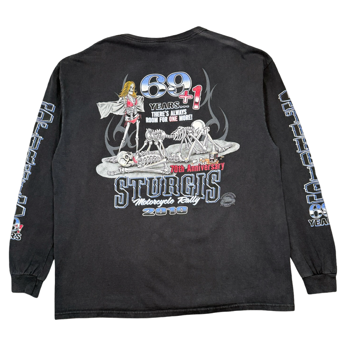 Vintage Harley Davidson Sturgis 70th Anniversary L/S Tee Black | Vitnage Clothing Store Canada