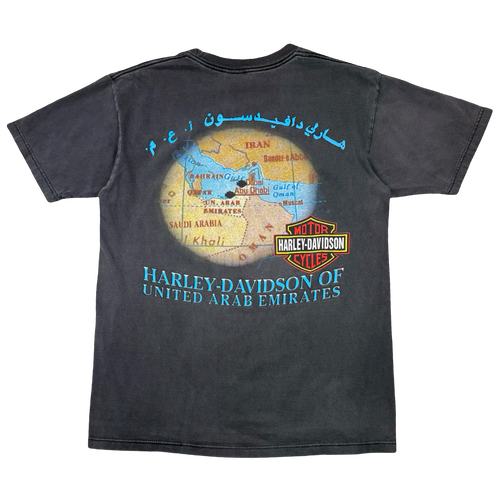 Vintage Harley Davidson Phoenix Abu Dhabi Tee Black | Vintage Clothing Store Canada