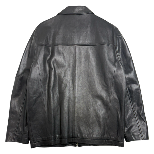 Vintage Balenciaga Chest Front Pocket Leather Jacket Black | Vintage Clothing Store Canada