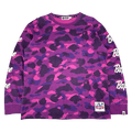 BAPE Color Camo Sleeve Logo L/S Tee Purple