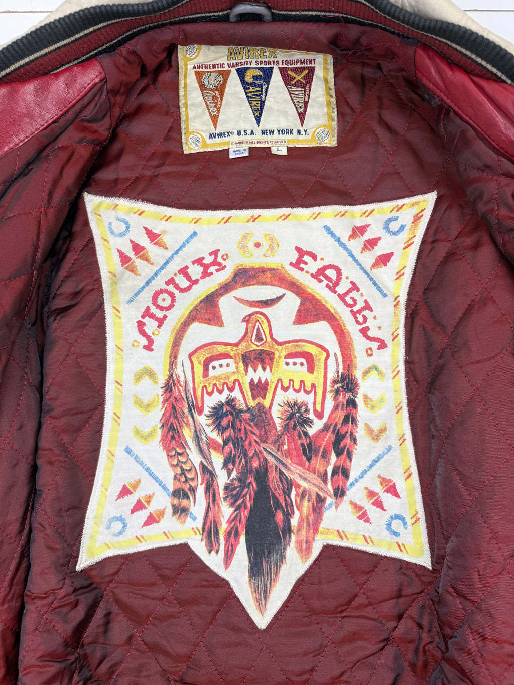 Vintage Avirex Sioux Varsity Leather Jacket