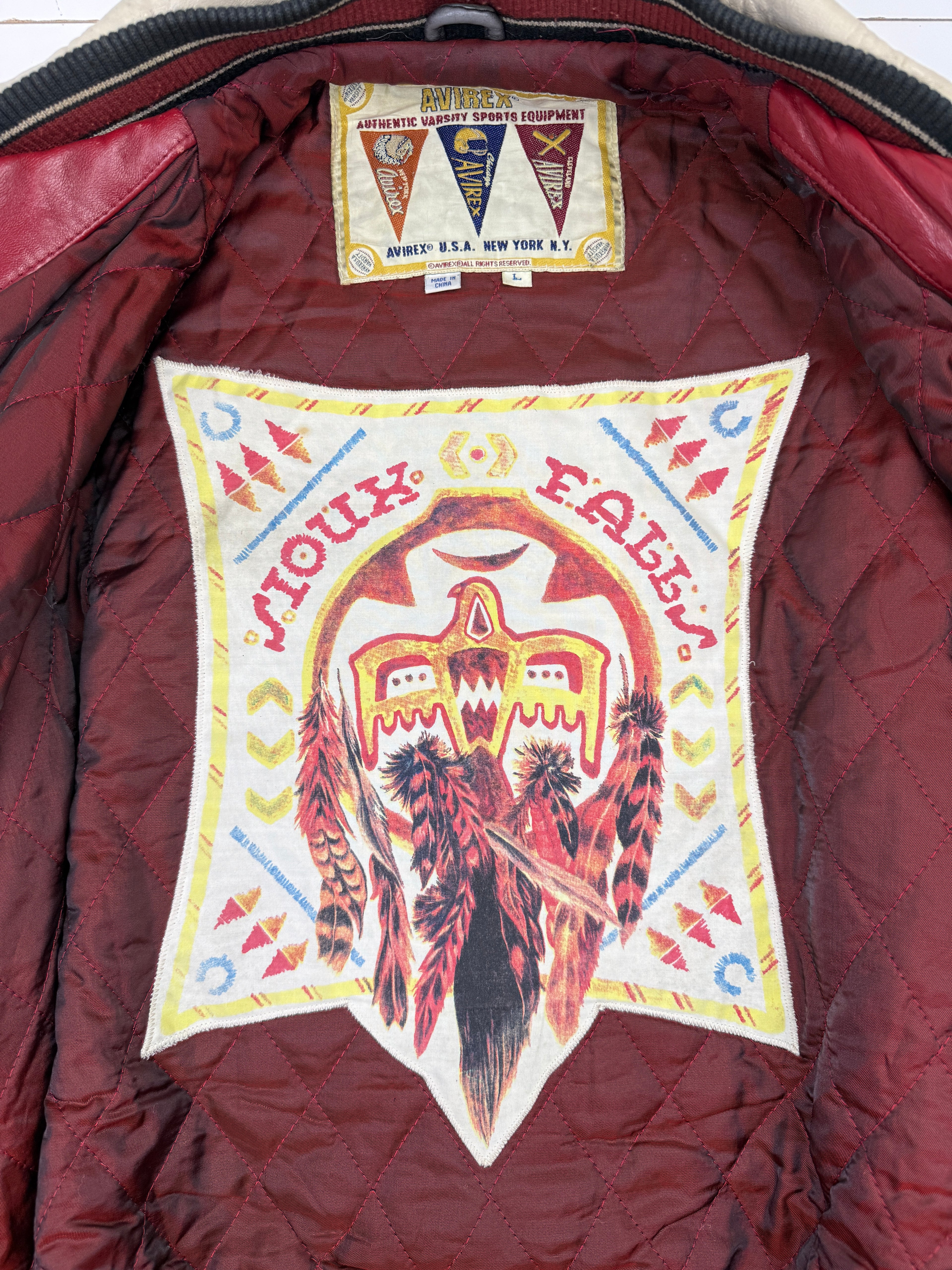 Vintage Avirex Sioux Varsity Leather Jacket