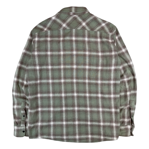 OVO Zip Up Flannel Green (USED) | Vintage Clothing Store Canada