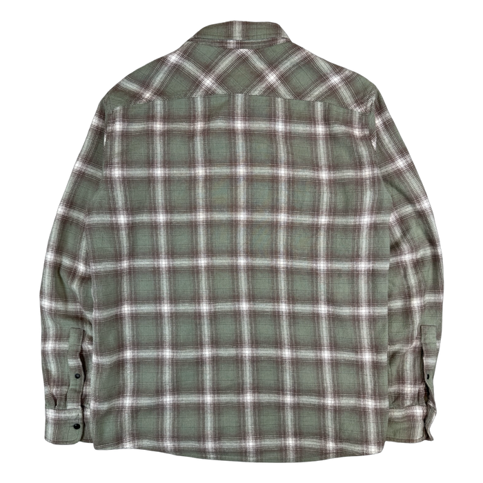 OVO Zip Up Flannel Green (USED) | Vitnage Clothing Store Canada