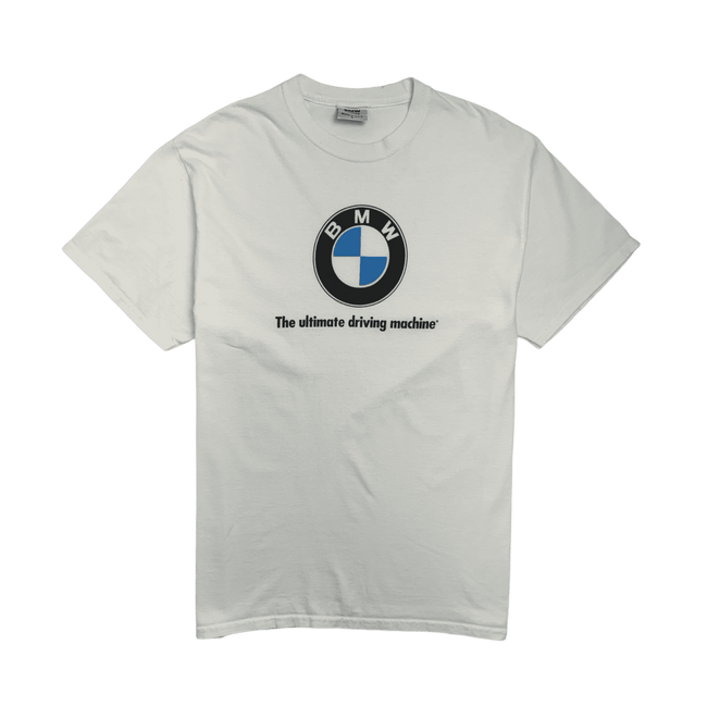 (L) Vintage BMW The Driving Machine Tee White