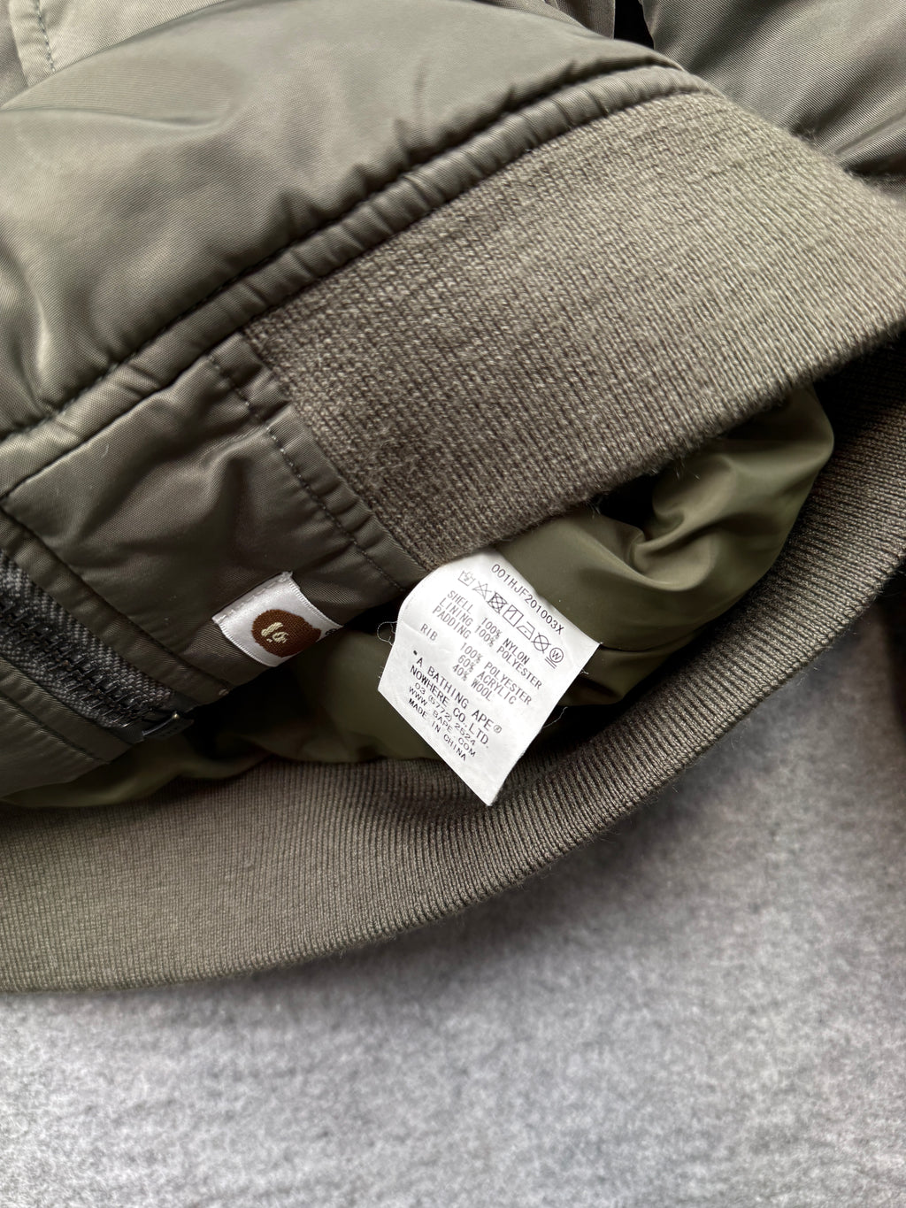 BAPE Bapesta Bomber Jacket Green SS19 (USED)