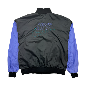 (M) Vintage 90s Nike Zip-Up Windbreaker Jacket Black