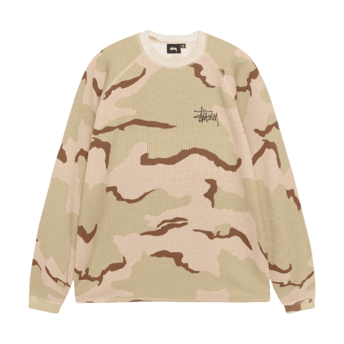 Stussy Basic Raglan Thermal L/S Sand Camo | Vintage Clothing Store Canada