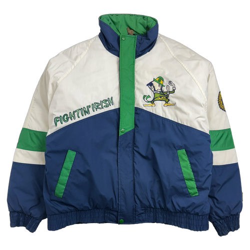 Vintage Notre Dame Fighting Irish Pro Player Insulated Jacket | Vintage Clothing Store Canada