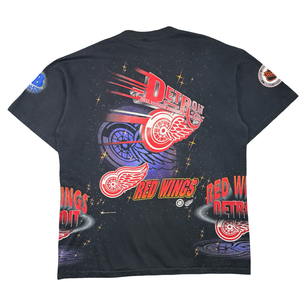 Vintage Detroit Red Wings AOP Tee Black