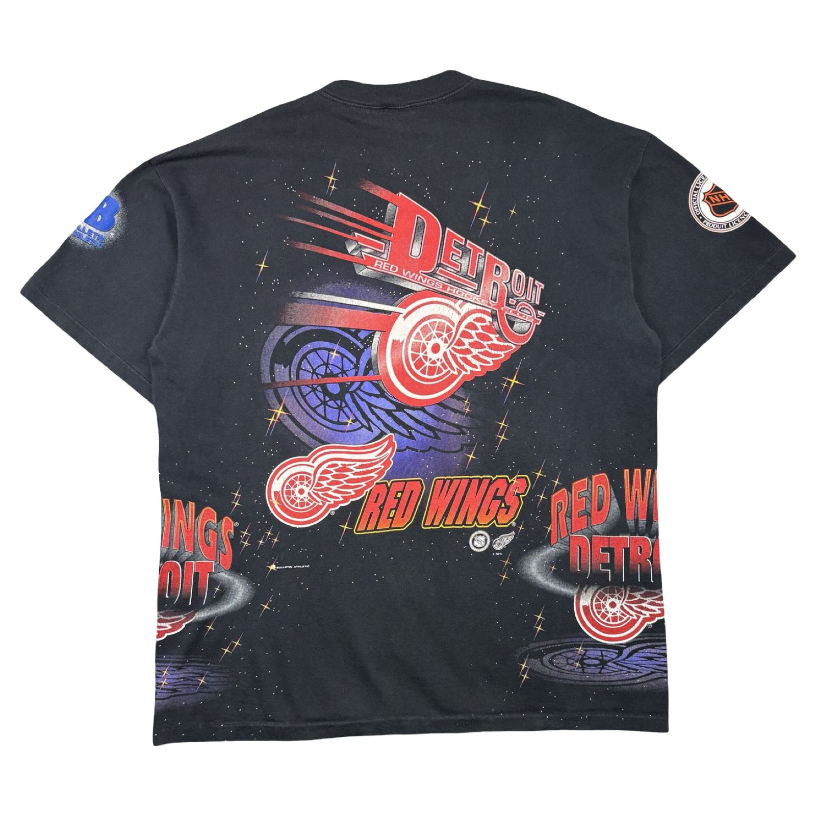 Vintage Detroit Red Wings AOP Tee Black
